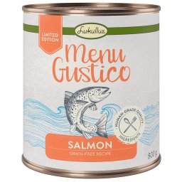 24x800g salmão "Menu Gustico" Lukullus latas cães