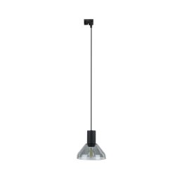 Candelabro suspenso para sistema de carril NEO 1xE27/15W/230V preto/fumado preto