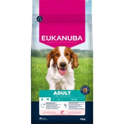 12kg Premium Nutrition Adult Small & Medium Breed Salmão Eukanuba cão