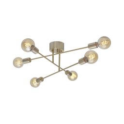 Cottex P7216BM - Lustre de tecto montado à superfície BATON, 6x E27/60W/230V, latão