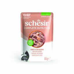 6x85g Atum salmão filete em gelatina Complete Nutrition Schesir gatos