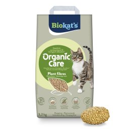 8l Organic Care Biokat areia de fibra vegetal para gatos