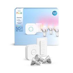 Kit inicial Philips Hue WACA 3x GU10/4,7W 2200-6500K + Hue Bridge
