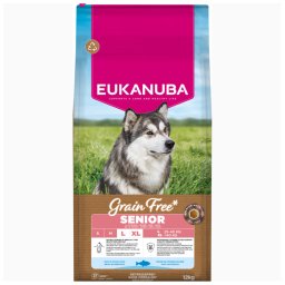 2x12kg Senior Large Breed sem cereais peixe do mar Eukanuba ração para cães