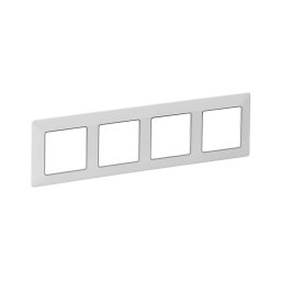 Legrand 754034 - Moldura para interruptores VALENA LIFE 4P branca/cromada