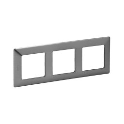 Legrand 754153 - Moldura para interruptores VALENA LIFE 3P em aço inoxidável