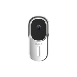 Campainha de vídeo com sensor de movimento, Full HD 1080p, bateria de 5200 mAh, IP65, Wi-Fi, Tuya, branca