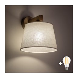 BRILAGI - LED Lâmpada de parede LATTE SABIA 1xE27/15W/230V pinho/branco