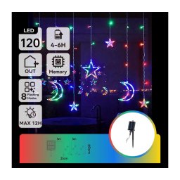 Aigostar - Guirlanda Solar LED RGBY 120 LEDs/8 funções 3x0,6m 500 mAh IP65