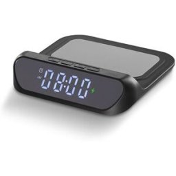 Cellular line Carregador Wireless Cellularline com Relógio e Função de Alarme - Preto