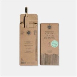 BBO IRISANA ESCOVA DENTES BAMBU CARVAO ACTIVO PACK FAMILIA 4UN
