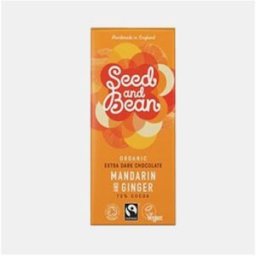 SEED AND BEANS CHOCOLATE MANDARIM e GENGIBRE S&B BIO 85g