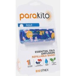 PARAKITO PULSEIRA ADULTO FLORES AZUL