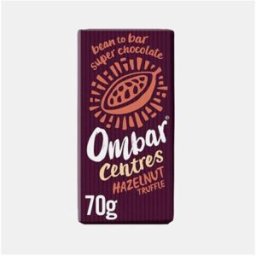 OMBAR TABLETE CHOCOLAT PRETO BIO RECHEIO AVELA TRUFA 70g