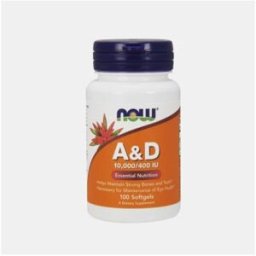 NOW VITAMIN A & D 10000/400 100 CAPSULAS