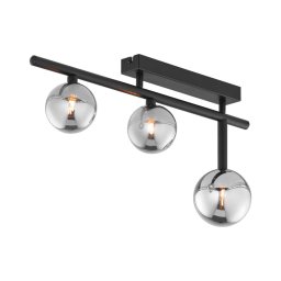 Jupiter 1907 - Candeeiro de tecto de superfície NEPTUN 3xG9/14W/230V preto/cinzento fumado