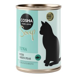 6x100g Atum com ervilhas verdes Soup Cosma Comida húmida gatos