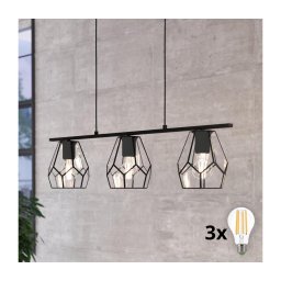 Eglo 43644 - Lustre LED suspenso por cabo MARDYKE 3xE27/40W/230V