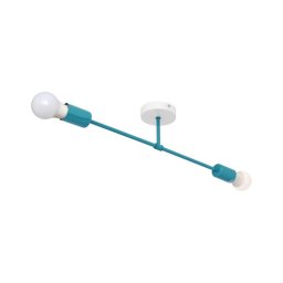 Candelabro montado à superfície CAMBRIDGE 2xE27/15W/230V azul