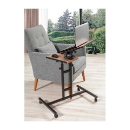 Mesa ajustável GLEN 87x67 cm castanho/preto