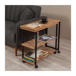 Mesa de apoio MELIN 63x70 cm castanho/preto