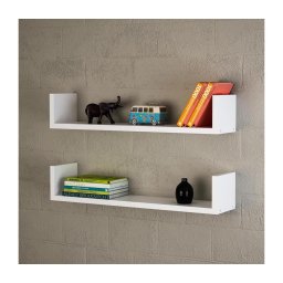 CONJUNTO 2x prateleira de parede IRIS 14,5x63 cm branco