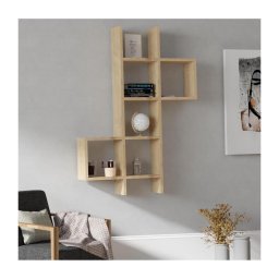 Prateleira de parede KENO 125x79 cm castanho