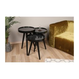 CONJUNTO 3x Mesa de apoio CALL preta