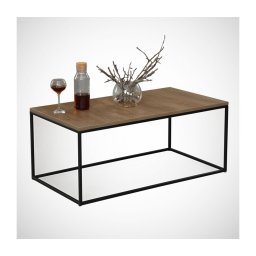 Mesa de centro COSCO 43x95 cm castanho/preto