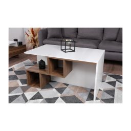 Mesa de centro DILAY 52x100 cm castanho/branco