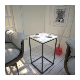 Mesa de apoio PURE 62x35 cm branco/preto