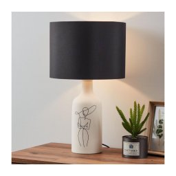 Eglo 43824 - Candeeiro de mesa VINOZA 1xE27/40W/230V preto/branco