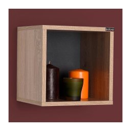 Prateleira de parede 33x33 cm castanho