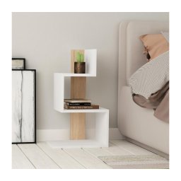 Mesa de cabeceira ROSIE 72x42 cm branco/carvalho