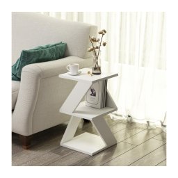 Mesa de cabeceira ALBENI 50x30 cm branco