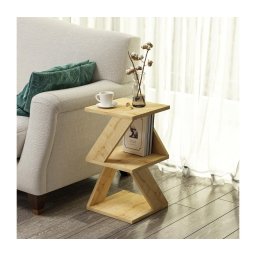 Mesa de cabeceira ALBENI 50x30 cm castanho