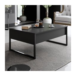 Mesa de centro LUXE 40x90 cm antracite/preto