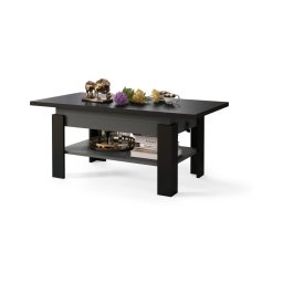 Mesa de centro extensível com tampo elevatório ROY 130/170x65 cm preto/antracite