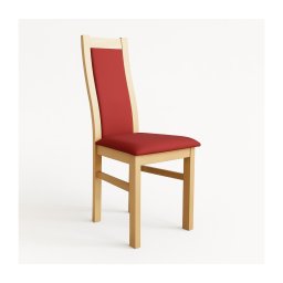 Cadeira de jantar ZOE carvalho/vermelho