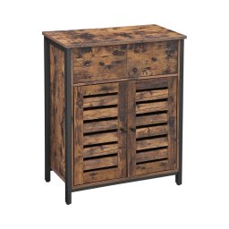 Cômoda FIRA com gavetas castanho/preto
