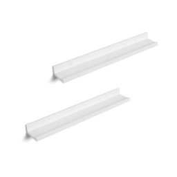 Conjunto de 2 prateleiras de parede SHELFY brancas