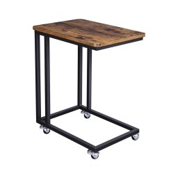 Mesa de apoio móvel ELDUR castanho/preto