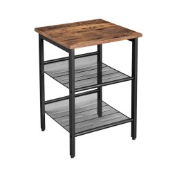 Mesa de apoio ELDUR castanho/preto
