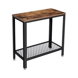 Mesa de apoio ELDUR castanho/preto