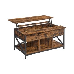 Mesa de centro com tampo elevatório NYRO castanho/preto