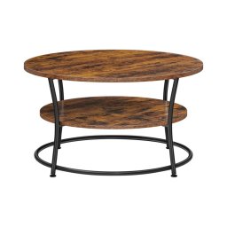 Mesa de centro ELDUR castanha/preta