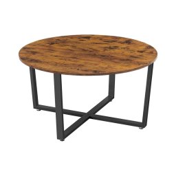 Mesa de centro ELDUR castanha/preta