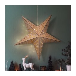 Brilagi - Estrela decorativa de Natal LED, 59 x 55 cm, alimentada por 2 pilhas AA