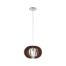 Eglo 95023 - Lustre suspenso por cabo STELLATO 1xE27/60W/230V Ø 30 cm castanho