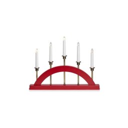 Markslöjd 705833 - Castiçal decorativo BRIDGE 5xE10/3W/230V vermelho